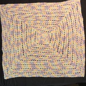 Hand Crafted Knitted Baby Blanket Infant Crocheted